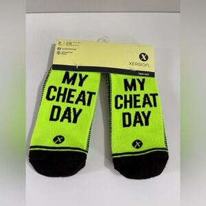 Xersion "My Cheat Day" Cushioned Sole Low-Cut Socks